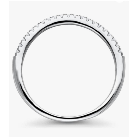 1 MM STERLING SILVER DIAMOND RING - Picture 3 of 8